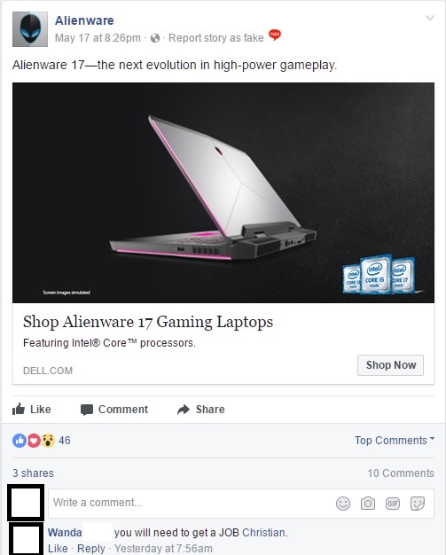 Kids posts their favorite gaming laptop and parents warns them they will need to get a job to lock that down.