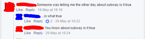 Comment about the subway