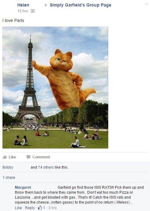 Garfield in Paris meme