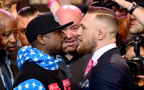 Floyd Mayweather and Conor McGregor finally met face to face in the first press conferences before their big August 26th fight. The event was full of taunts by McGregor, saying he'd knock Floyd out within the first four rounds, and calling Mayweather old, but the real message was McGregor's suit, which was much quieter. 