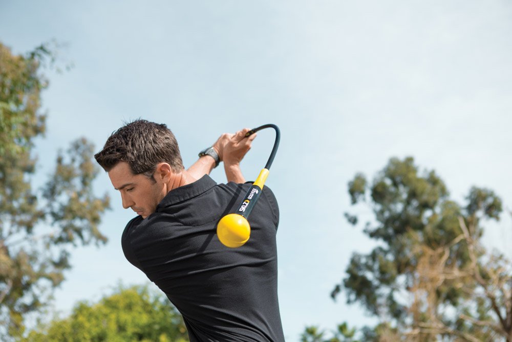 The SKLZ Gold Flex golf swing strength trainer is perfect for Dad's trying to find time to improve their golf game.  <br/><br/> You can pick this up at  <a href="https://amzn.to/2rYYbaD">Amazon for about $49.60</a>.