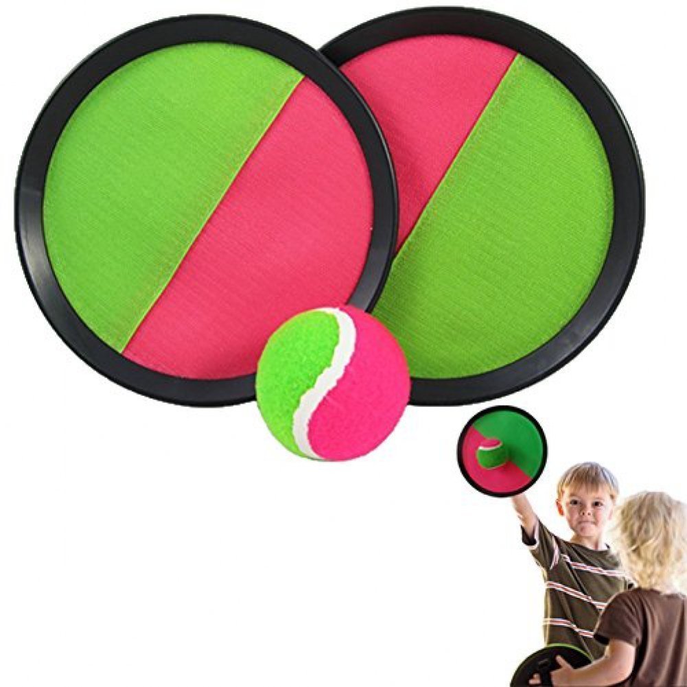 These velcro catch and toss paddles are great for kids and would be a great throw back beach or lake toy.  <br/><br/> You can pick this up at  <a href="https://amzn.to/2H0HHnR">Amazon for about $7.49</a>.