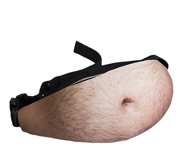 The beer gut fanny pack is the best gag gift of this lot. Holds your stuff and also makes you look like a fat drunk.   <br/><br/> You can pick this up at  <a href="https://amzn.to/2ucauCr" target="_blank">Amazon for about $7.65</a>.