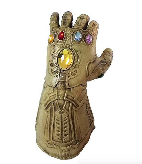 This one is for the real nerds. A Thanos Infinity Guanlet glove that is garunteed to turn every woman in a 5 miles radius to dust.   <br/><br/> You can pick this up at  <a href="https://amzn.to/2N6pB7t" target="_blank">Amazon for about $22.99</a>.