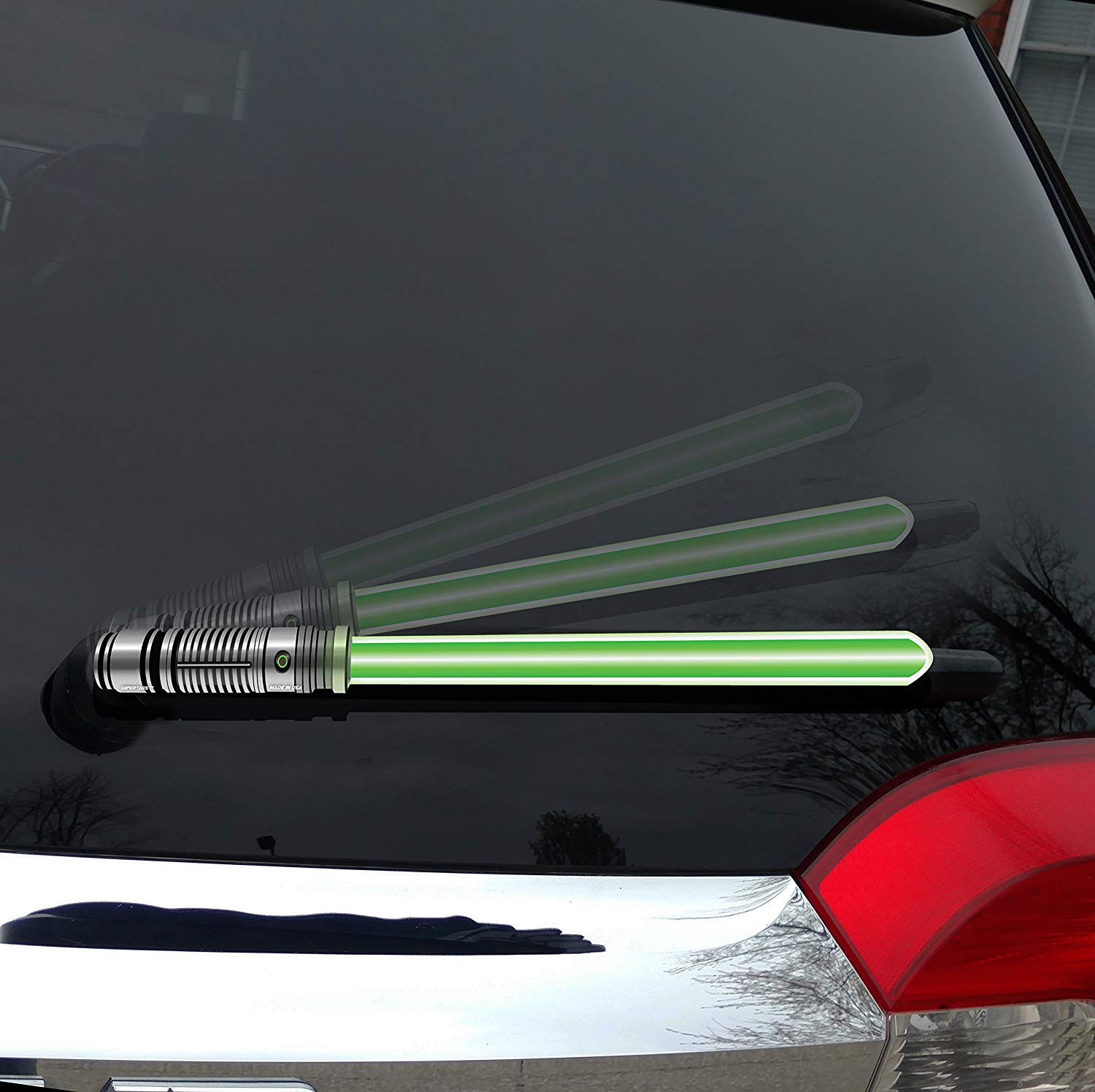 star wars lightsaber yoda rear windshield wiper blade accessory