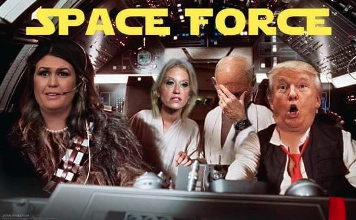 Trump space force meme with the Trump white house team
