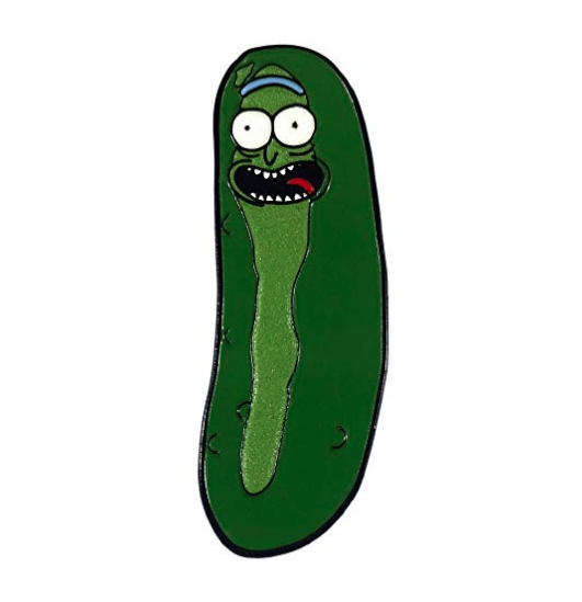 This <a href="https://amzn.to/2MGsMWP" target="_blank">Pickle Rick</a> pin is pretty self-explanatory and we know you have a friend who would die for it. 
