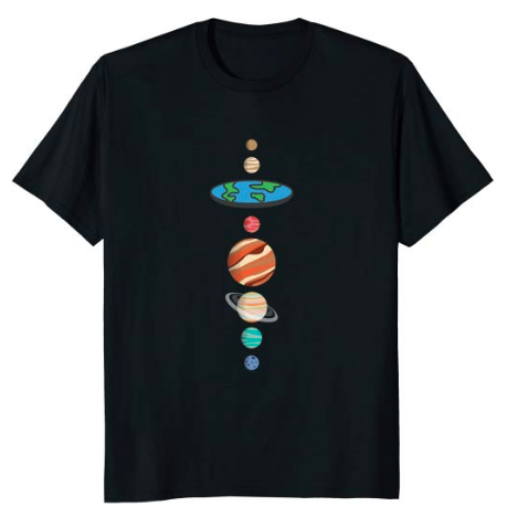 A classic take on our solar system.  Get your flat Earth Tee's <a href="https://amzn.to/2zq7tkM" target="_blank">Here</a>.   