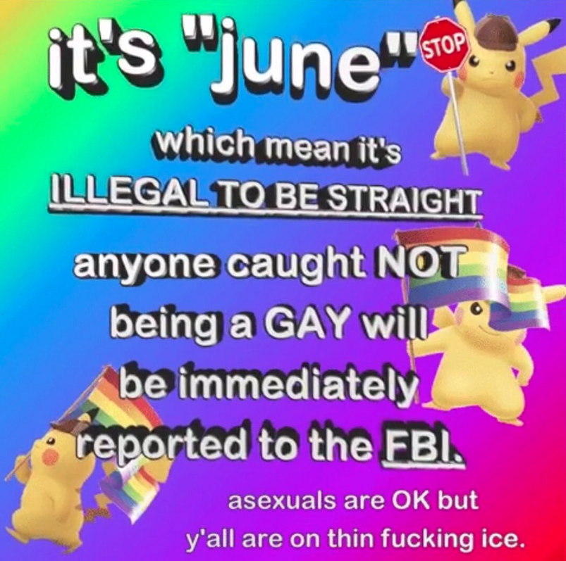 when gay pride month is over meme
