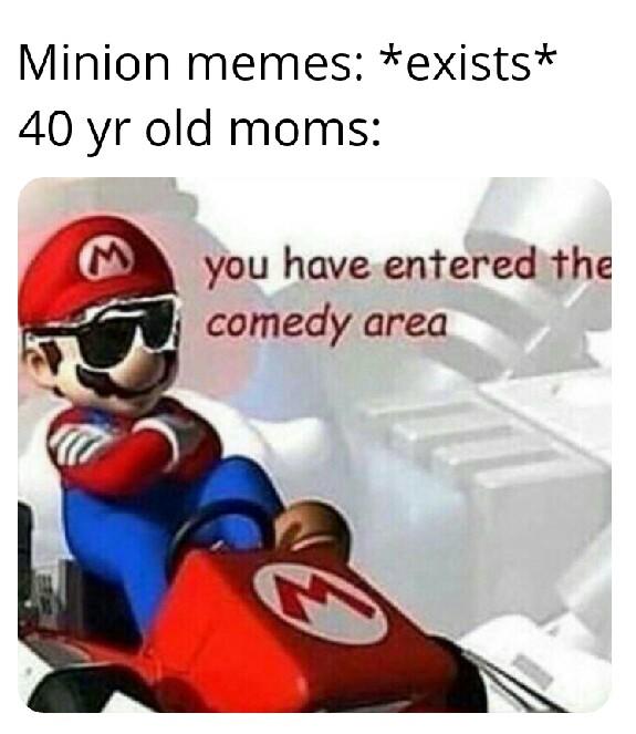comedy area memes -mario kart ds - Minion memes exists 40 yr old moms you have entered the comedy area