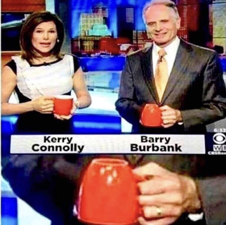really funny pictures - showing up to work drunk meme - Kerry Connolly Barry Burbank