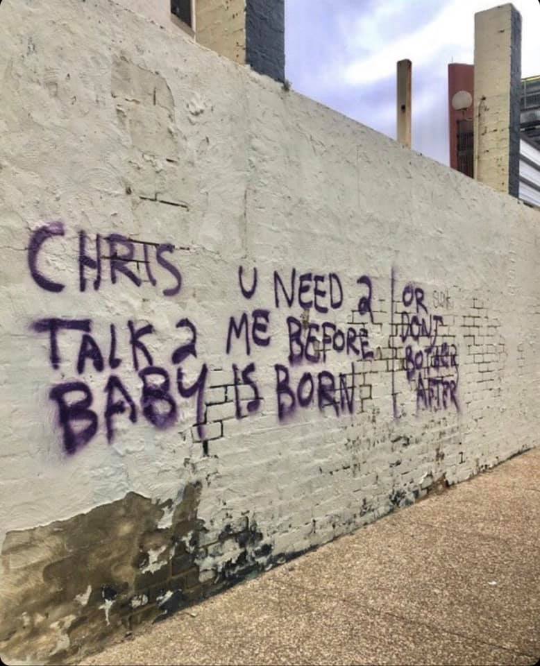 Chris you need to call me before the baby is born or don't bother after