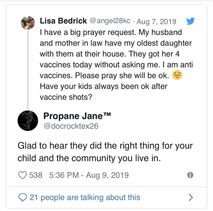 I have a big prayer request. My husband and mother in law have my oldest daughter with them at their house. They got her 4 vaccines today without asking me. I am anti vaccines. Please pray she will be ok. Have your kids always been