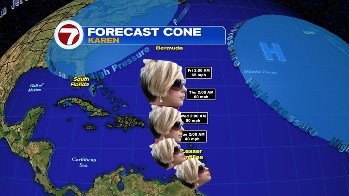 tropical storm karen memes - Forecast Cone Karen