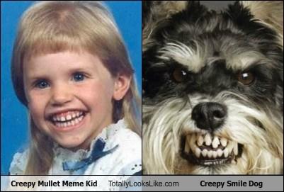 creepy child - Creepy Mullet Meme Kid TotallyLooks .com Creepy Smile Dog