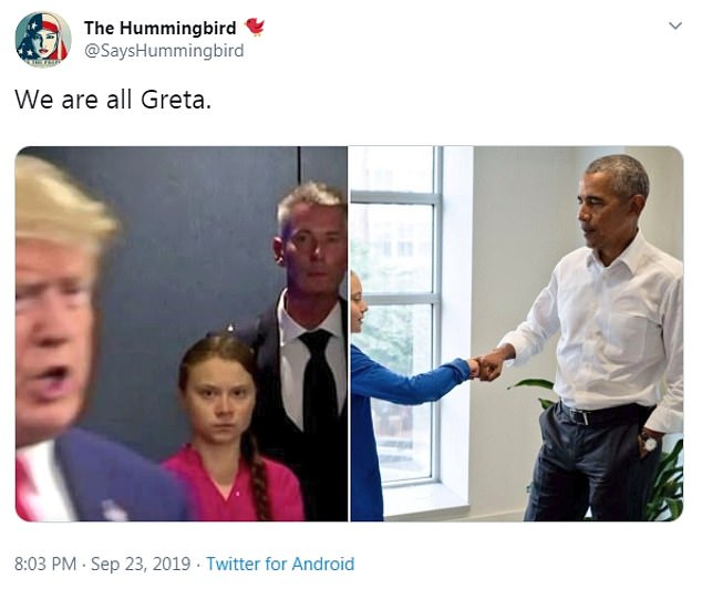 Greta Thunberg memes -The Hummingbird We are all Greta. . . Twitter for Android