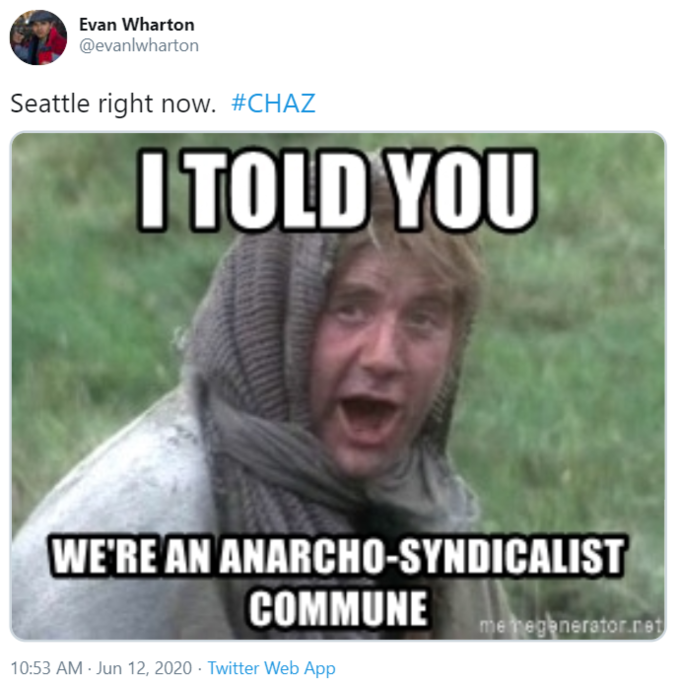 i m 47 i m not old - Evan Wharton Seattle right now. I Told You We'Re An AnarchoSyndicalist Commune meregenerator.ne Twitter Web App