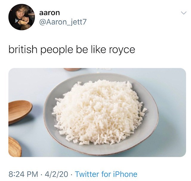 british be like tweets - aaron british people be royce 4220 Twitter for iPhone