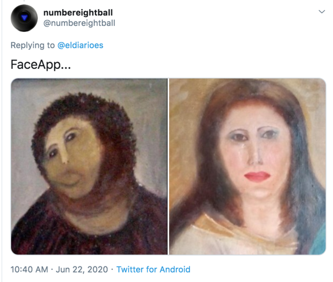 potato jesus - numbereightball FaceApp... Twitter for Android