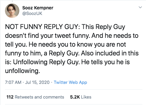 donald trump lynching tweet - Sooz Kempner Not Funny Guy This Guy doesn't find your tweet funny. And he needs to tell you. He needs you to know you are not funny to him, a Guy. Also included in this is Uning Guy. He tells you he is uning. Twitter Web App 