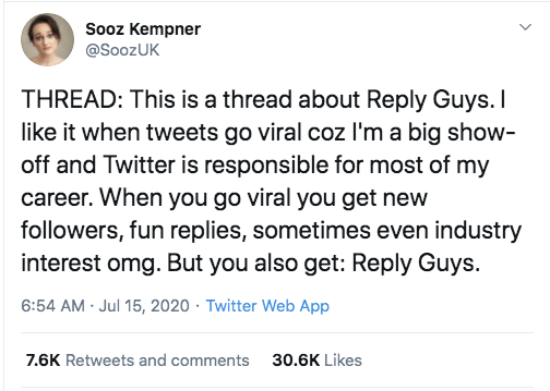 worst posts on miiverse - Sooz Kempner Thread This is a thread about Guys. I it when tweets go viral coz I'm a big show off and Twitter is responsible for most of my career. When you go viral you get new ers, fun replies, sometimes even industry interest 