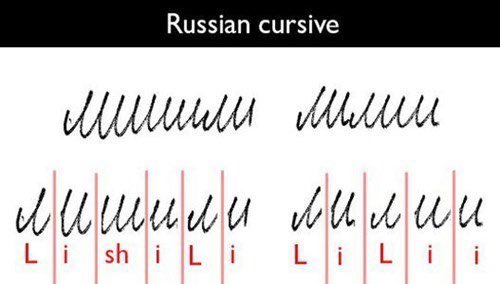 russian cursive - Russian cursive u allelulu Li shi Li Li | Li
