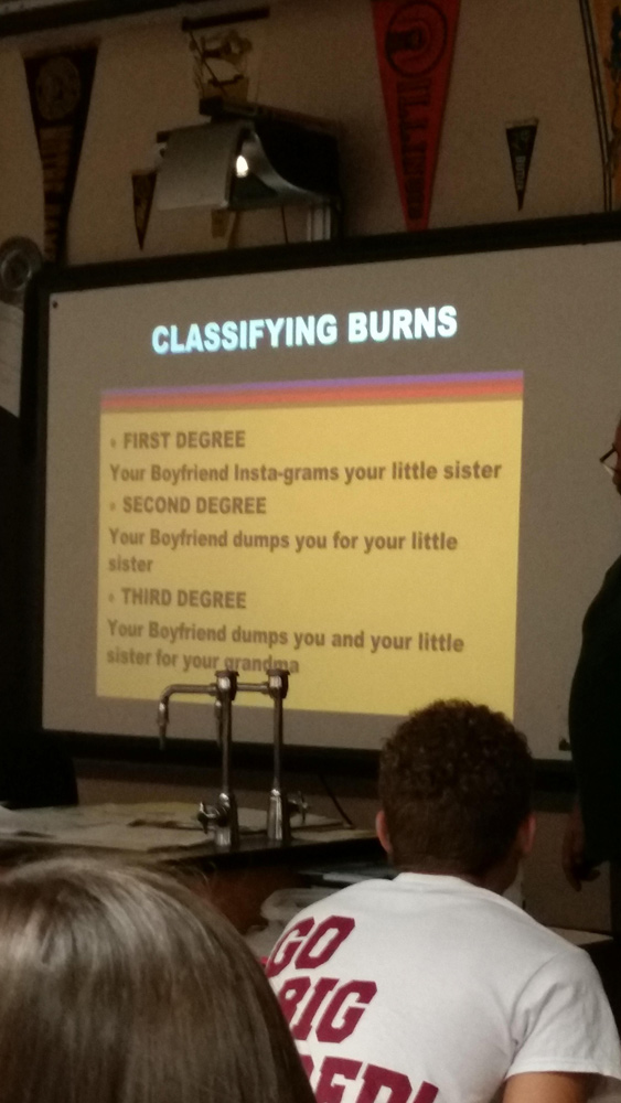 presentation - Classifying Burns First Degree Your Boyfriend Instagrams your little sister Second Degree Your Boyfriend dumps you for your little sister Third Degree Your Boyfriend dumps you and your little sister for your grandma