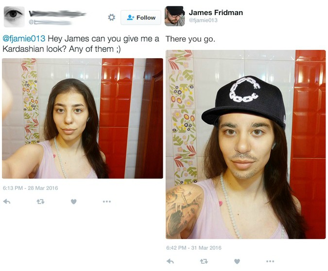 james fridman - James Fridman Hey James can you give me a There you go. Kardashian look? Any of them ;