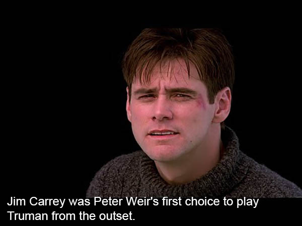 truman show gif - Jim Carrey was Peter Weir's first choice to play Truman from the outset.