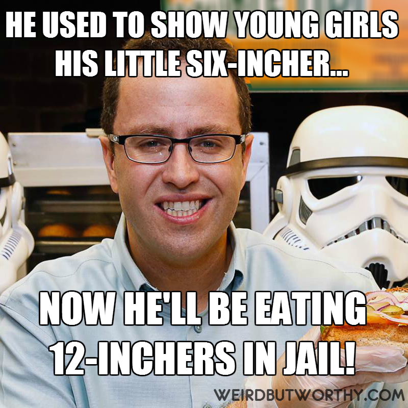 Thanks to his special diet, Jared Fogle was able to get into smaller pants: his and young kids'.
