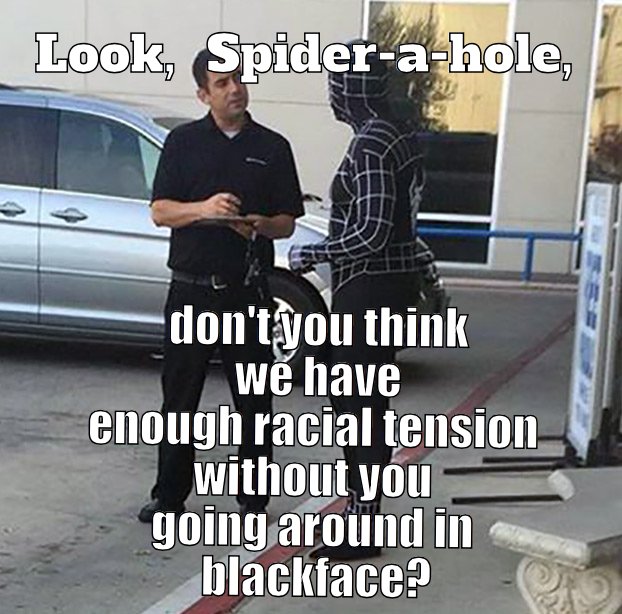 blackface spiderman