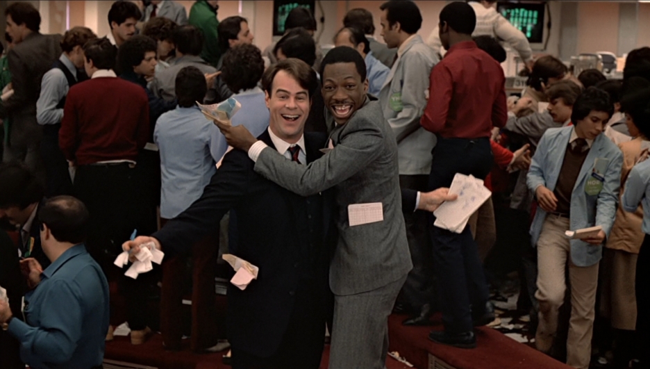 Trading Places (1983) - Louis Winthorpe III (Dan Aykroyd) is a wealthy young man living in a swanky part of Philadelphia. Billy Ray Valentine (Eddie Murphy) is a street hustling young man living on the other side of town. When their lives are switched due to a bet between two greedy brothers that employ Withrope, only naturally will things turn hilarious.