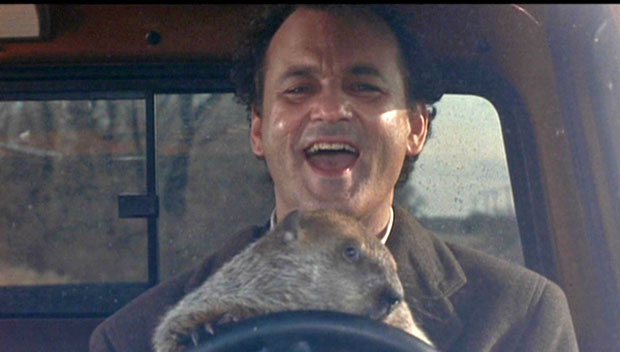 Groundhog Day (1993) - Phil Connors (Bill Murray) is an overly arrogant weatherman from Pittsburg who is sent to the small town of Punxsutawney, Pennsylvania to cover the annual groundhog day celebration. When awakening the next day, Connors finds himself in an endless loop of the same day over and over, every day trying to improve himself a little more. There are many interesting fan theories of how many days he was stuck in the loop.