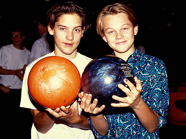 This Bowling Posse is pretty instantly recognizable even as kids. But if you didn't recognize them on your own, Toby Maguire and Leonardo DiCaprio met at an audition as kids and have been friends for over 25 years.
