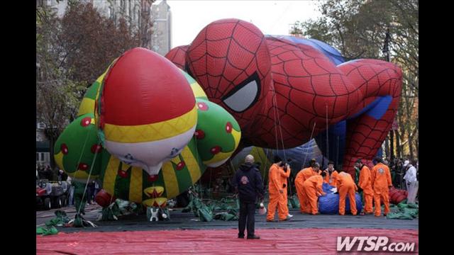 Spiderman float is a serial parade creeper