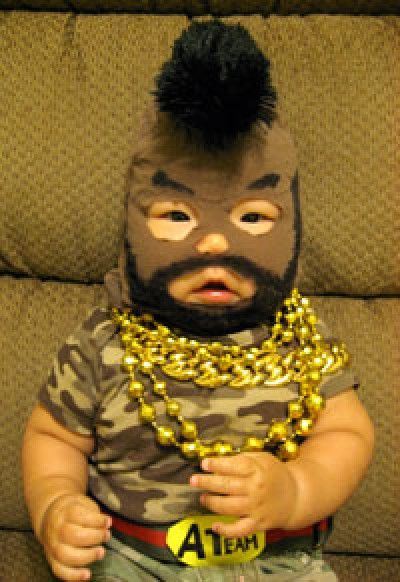 Mr. T - Blackface courtesy of a child-sized ski mask. Who knew they made those?