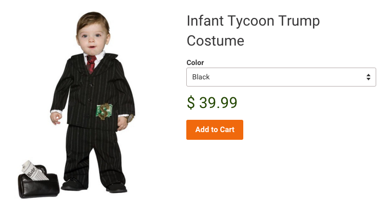 Donald Trump - Voted scariest costume of 2015. Maybe you can dress his sister up as Ivanka and just expand on the whole incest vibe those two got going.