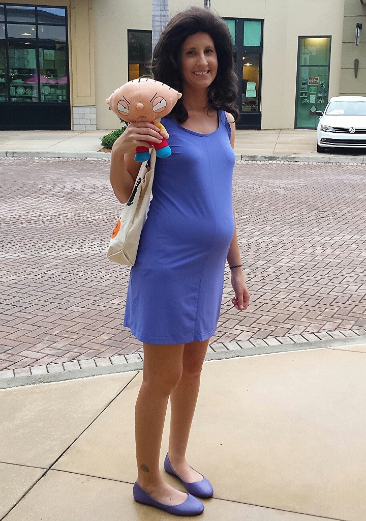My friend's pregnant wife has one of the better, original pregnancy Halloween costumes I've ever seen. She dressed up as Bonnie Swanson from Family Guy.