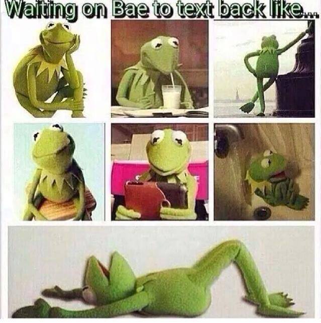 relationship meme of waiting for an offer on our house - Waiting on Bae to text back