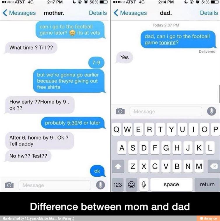 Mom Vs Dad Parenting