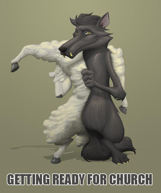 wolf getting ready for church - Getting Ready For Church