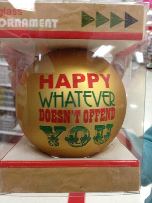 happy whatever doesn t offend you ornament - glass Ornament Happy Whatever Doesn'T Offend