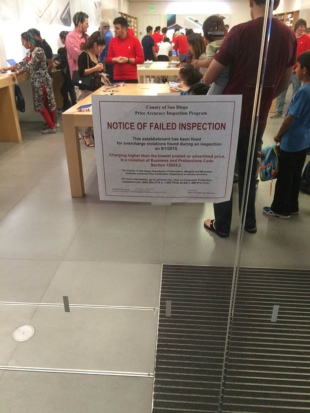 floor - County of San Diego Price Accuracy Inspection Program Notice Of Failed Inspection This establishment has been fined for overcharge violations found during an inspection on 912015, Charging higher than the lowest posted or advertised price. is a vi