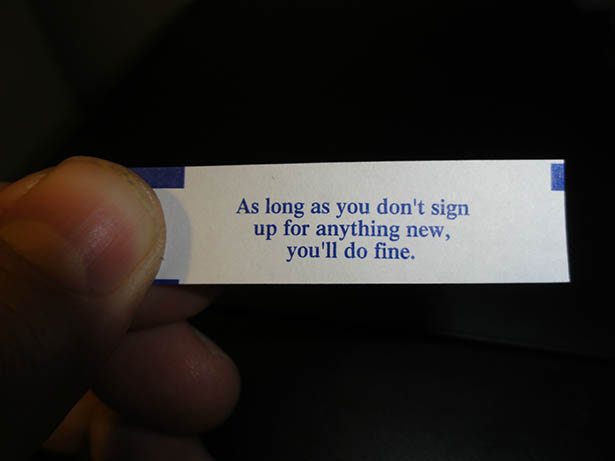 hand - As long as you don't sign up for anything new, you'll do fine.