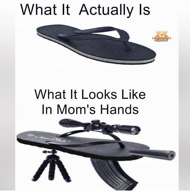 moms sandal meme - What It Actually Is What It Looks In Mom's Hands