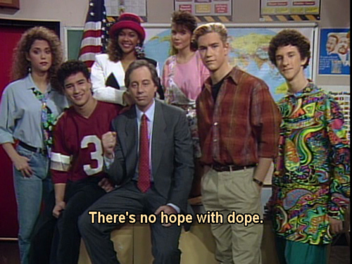 nostalgic no hope with dope saved by the bell - There's no hope with dope.