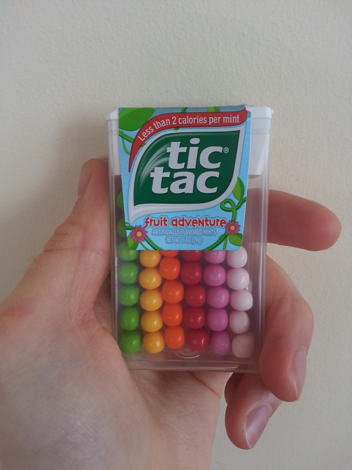 rainbow tic tacs - han 2 calories per mint Less than fruit adventure Artificially Flavored Mints Net WT1 Oz 299