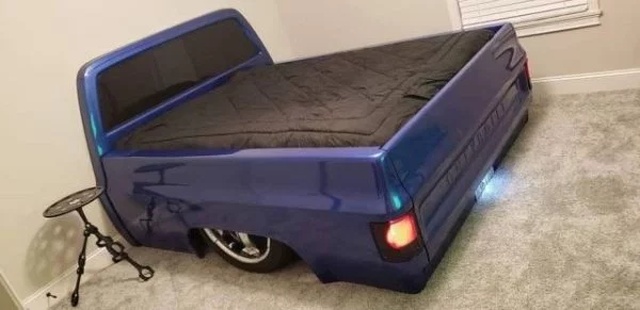 square body chevy sleeping bed