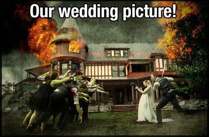 zombie wedding - Our wedding picture!