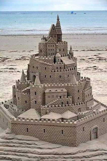 huge sand castle